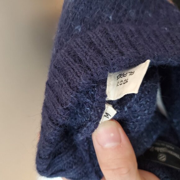 Vintage Ermenegildo Zegna Alpaca Knit Sweater Blue Size M - Picture 5 of 5